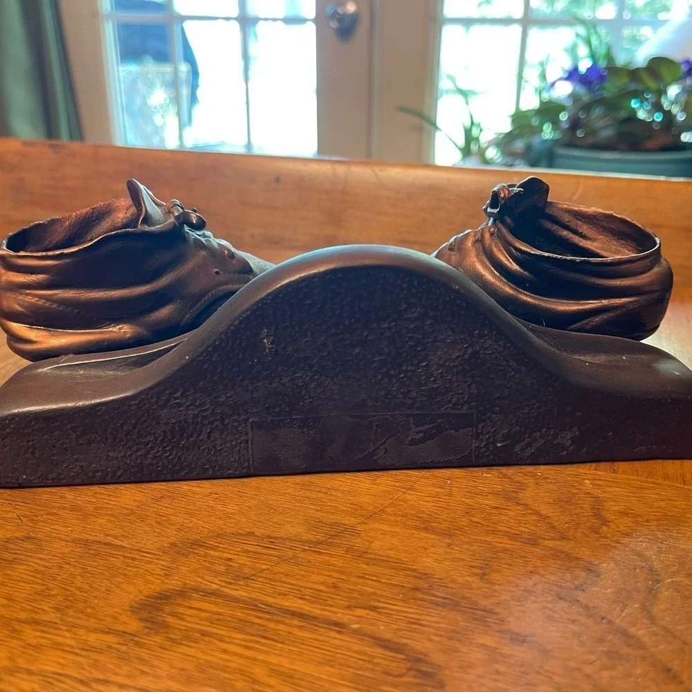 Vintage 1950s Chalkware Frame Copper Shoe Photo Frame Julias Gift